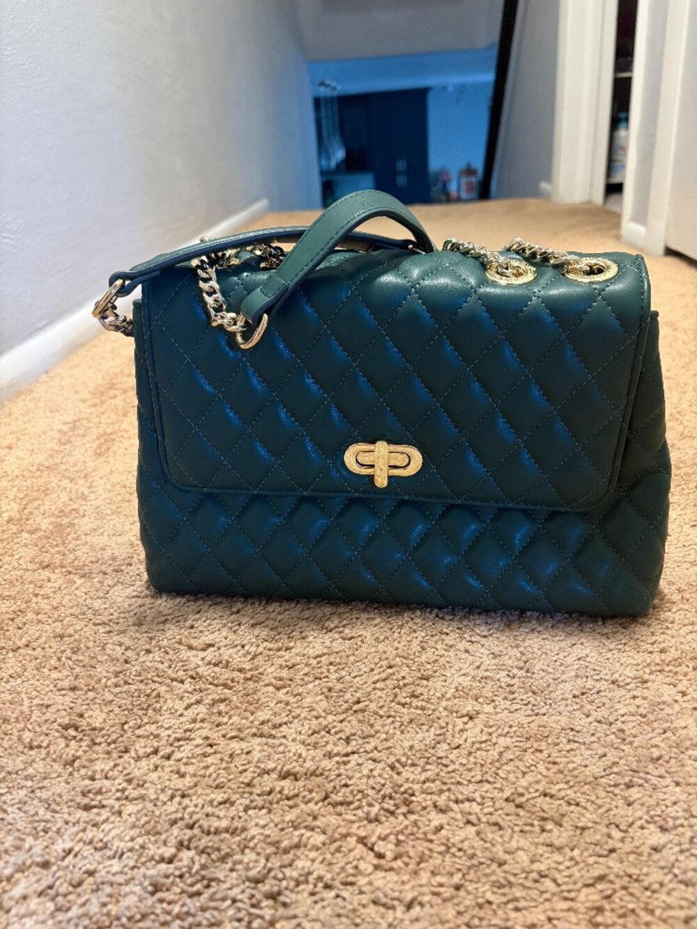 Green Faux Leather Purse